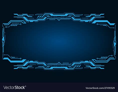 Technology Futuristic Frame Virtual Panel Vector Image