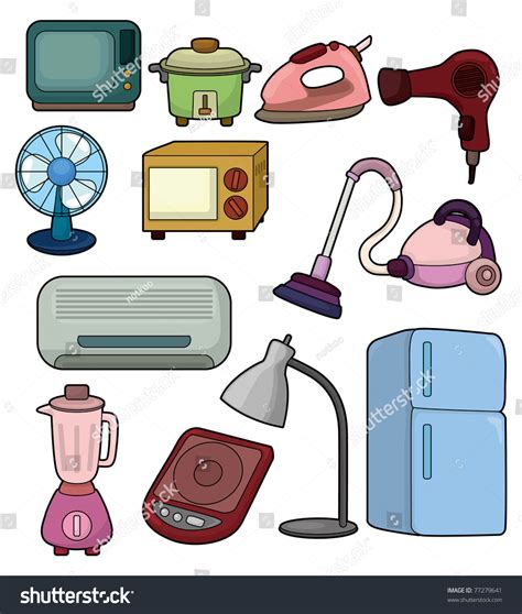 Cartoon Home Appliance Icon Vector De Stock Libre De Regalías