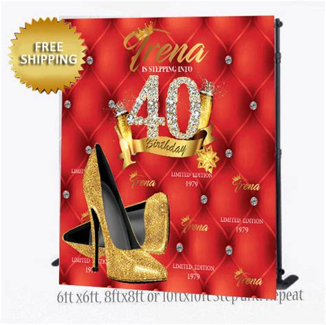Red Backdrop 50th Birthday Step And Repeat Tufted Backdrop Etsy Red