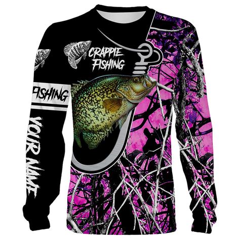 Crappie Fishing Pink Muddy Camo Customize Name 3d All Over Print Shirts
