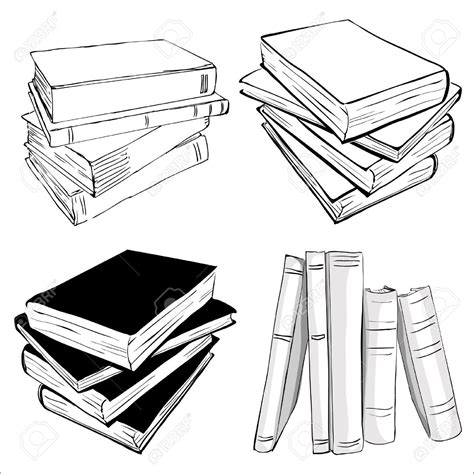 Stack Of Books Drawing Step By Step Get More Anythinks
