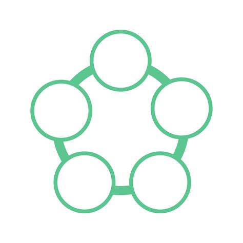 Multiple Circles Connected By Lines Blank Green Frame For Input Text