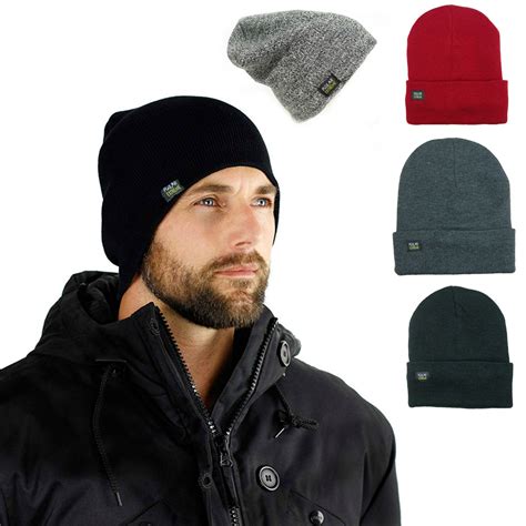 Mens Insulated Thermal Fleece Lined Winter Hats Warm Winter Hats