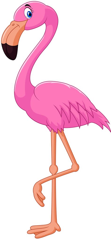 Птички мультяшные Произведения искусства с изображением фламинго