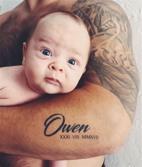 Baby Boy Tattoo Dad Owen Tattoos For Baby Boy Baby Tattoos Baby