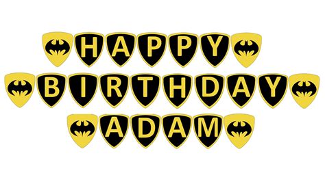 Batman Birthday Banner Batman Happy Birthday Decor Custom Etsy