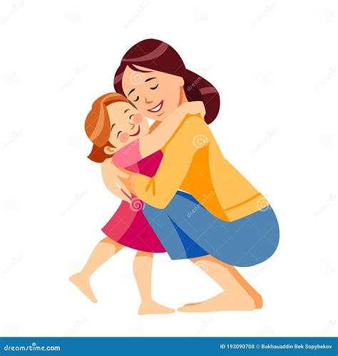 Kid Hugging Mom Stock Illustrations 3255 Kid Hugging Mom Stock