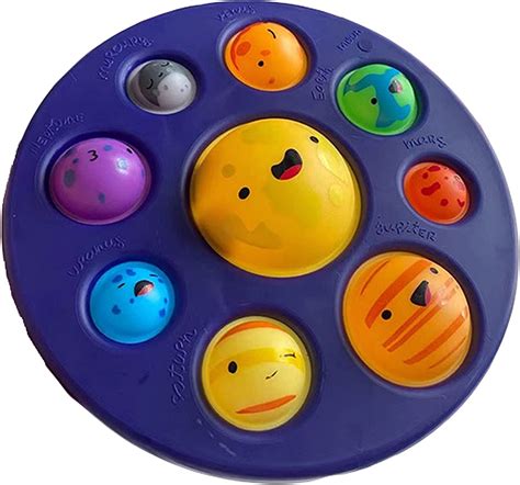 Tngxxwl 8 Planets Pop Toy Simple Dimple Sensory Push Popping Game