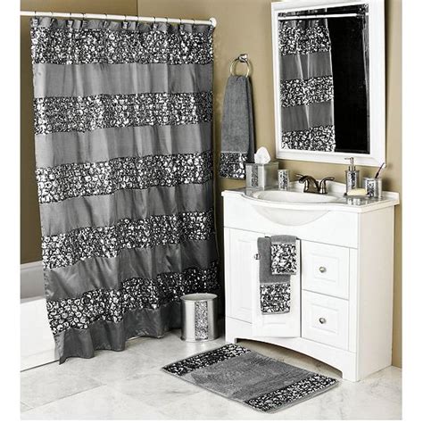 Check spelling or type a new query. Sinatra Silver Bling Shower Curtain and Bath Accessories ...