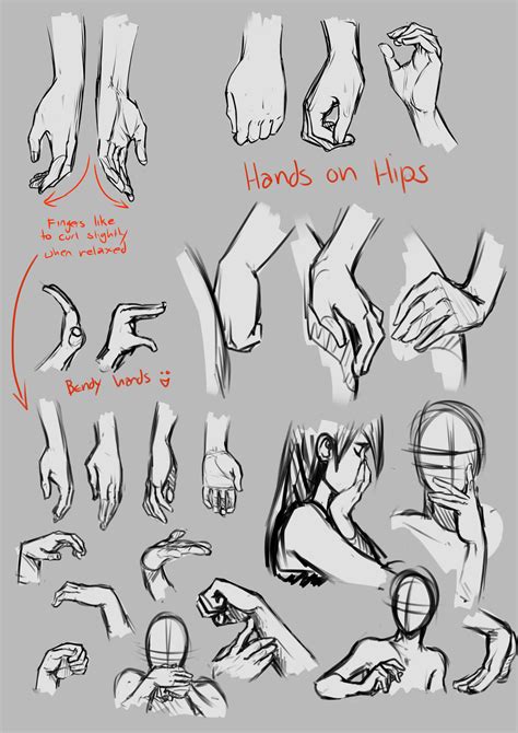 Relaxed Hands By Moni On Deviantart Hand Drawing Reference