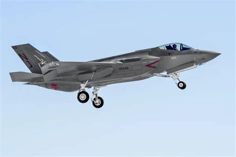 Photo Navys First F 35c Production Model In Cool High Visibility