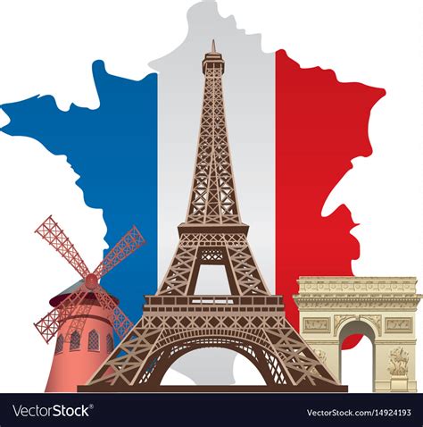 Landmarks Of France Royalty Free Vector Image Vectorstock