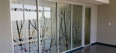 Frosted Window Film Cut 1 Frosted Glass Film With Branches Cut Away Custom Design