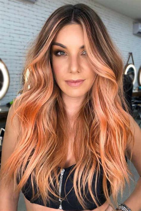 45 Spicy Spring Hair Colors To Try Out Now Lovehairstyles Peach Hair Colors Hot Hair Colors