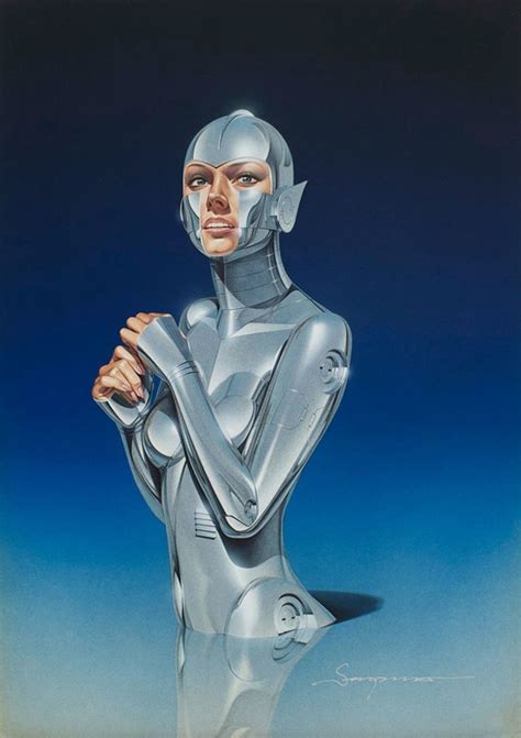 Hajime Sorayamas Super Realistic Retro Futuristic World Cyborgs Art