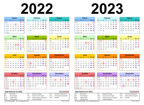 Calendario 2022 Y 2023 En Word Excel Y Pdf Calendarpedia Free Hot