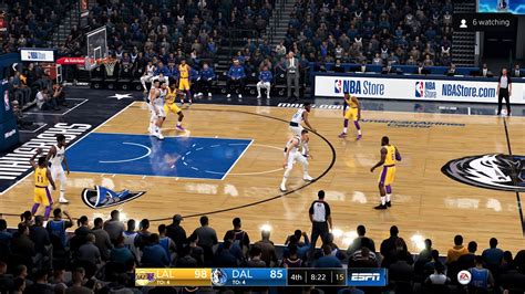 Nba Live 22 Lakers Vs Mavericks Full Game Live Stream Youtube