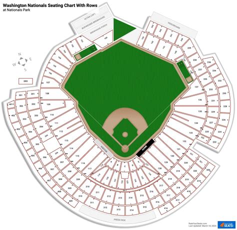 Interactive Nationals Park Seating Chart With Rows And Seat Numbers