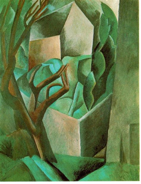 Pablo Picasso Landscape Houses In A Garden 1908 Proto Cubism