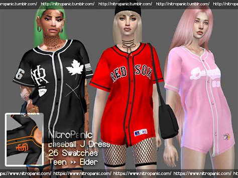 Baseball Jersey Dress Nitropanic Sims 4 Cc Kids Clothing Sims 4 Mods