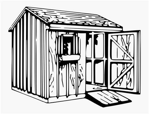 Shed Shed Black And White Free Transparent Clipart Clipartkey
