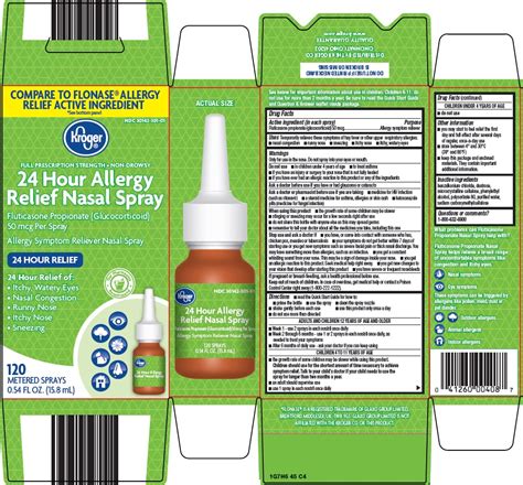 In some situations, the nasal delivery route is preferred for systemic therapy because it provides an agreeable alternative to. 24 Hour Allergy Relief Nasal (Kroger Company): FDA Package ...