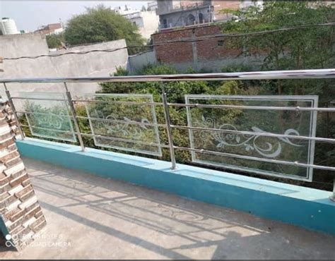 Silver Stainless Steel Toughened Glass Balcony Railing For Home At Rs