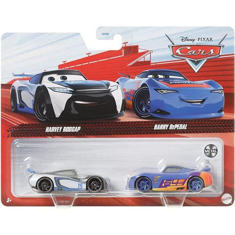 Disney Cars Diecast 2 Pack Easy Idle 15 Harvey Rodcap And Rpm 64