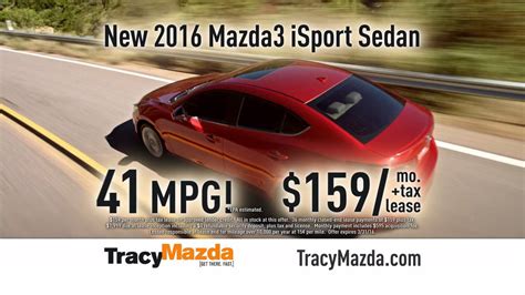 Tracy Mazda Fun Folks Sequel 2016 Mazda3 Low Lease Youtube