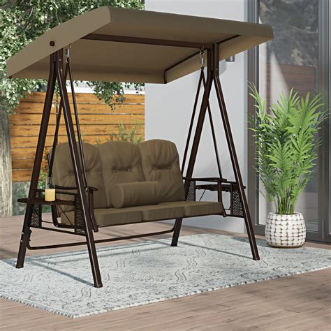 Top 30 Of Canopy Patio Porch Swing With Stand