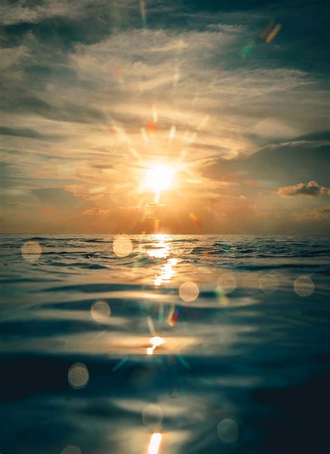 Sun Glare Light Water Sea Hd Phone Wallpaper Peakpx