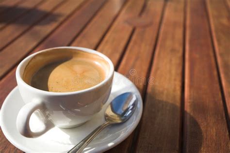 White Coffee Cup On Table Stock Image Image Of Morning 2546657