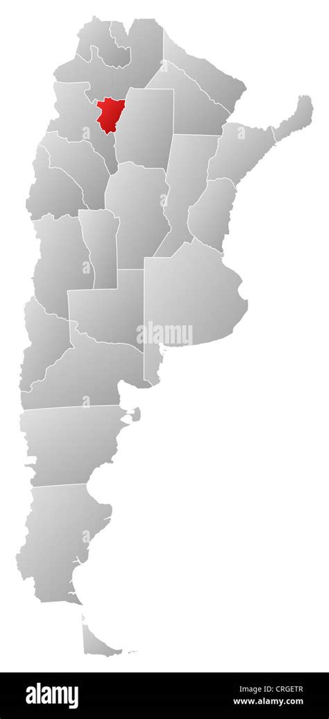 Mapa Político De Argentina Con Varias Provincias Donde Tucumán Está