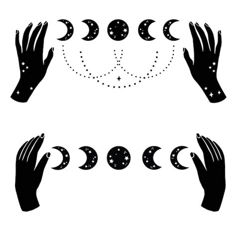 Premium Vector Vector Illustration Of Mystical Mudra Hands Celestial
