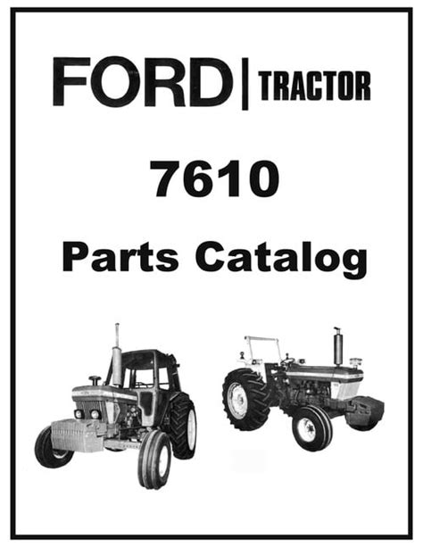 Ford 7610 Ag Tractor Illustrated Parts List Manual Catalog Improved