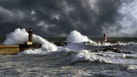 Lighthouse In Storm