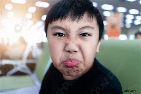 Little Boy Make Funny Face Mood Happy Concept Stock Photo 1364473