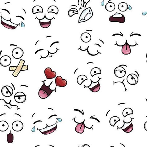 funny cartoon faces expressions detailed vector set cartoon faces expressions cartoon faces