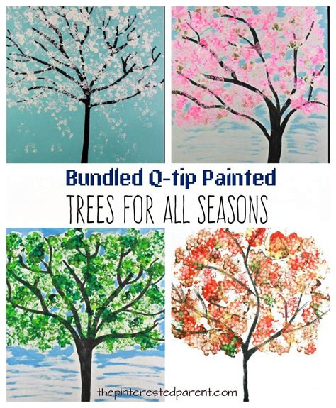 Bundled Q Tip Trees For Every Season The Pinterested Parent Fall