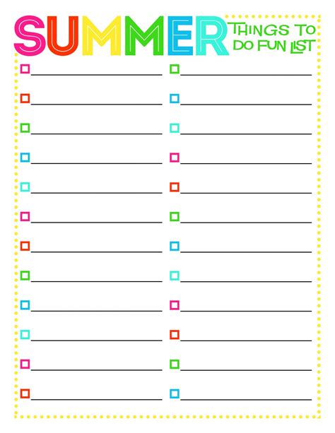 Best Summer Printables For Kids Free Printable Included