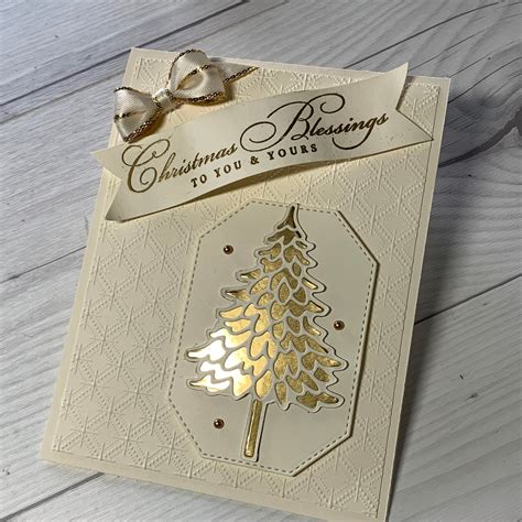 A Touch Of Gold Foil And The Pine Wood Dies Create A Stunning Christmas
