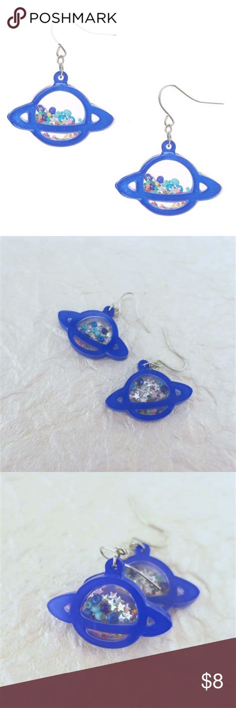 kawaii cosmo earrings filled with beads funky jewelry jewelry earrings
