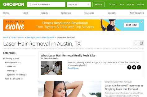 Nine or six laser hair removal treatments at amoré laser (up to 92% off). Get big discounts on spa treatments with Groupon ...