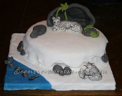 Coolest Snow Leopard Birthday Cake | Cool birthday cakes, Cake, Leopard