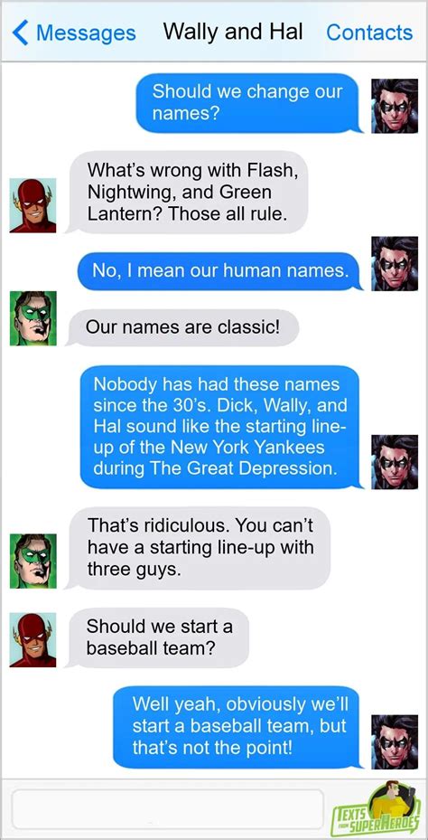 Superhero Texts Whisper Funny Funny Laugh Hilarious Starting Line Text Conversations Dc