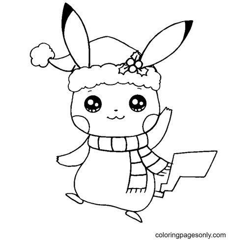 Pokemon Christmas Coloring Pages Pokemon Coloring Pages Pikachu