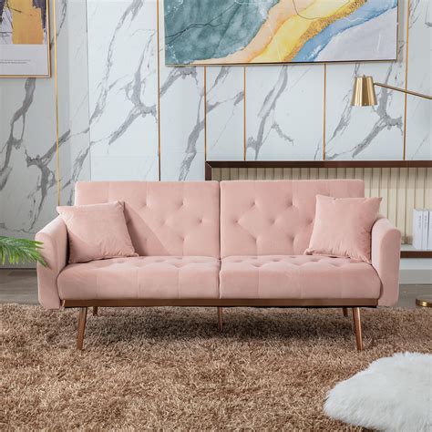 Check spelling or type a new query. Velvet Sofa, Loveseat Accent Sofa with Rose Gold Metal ...