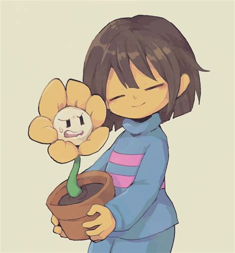 Flowey And Frisk Flowey Undertale Fofura Desenhos