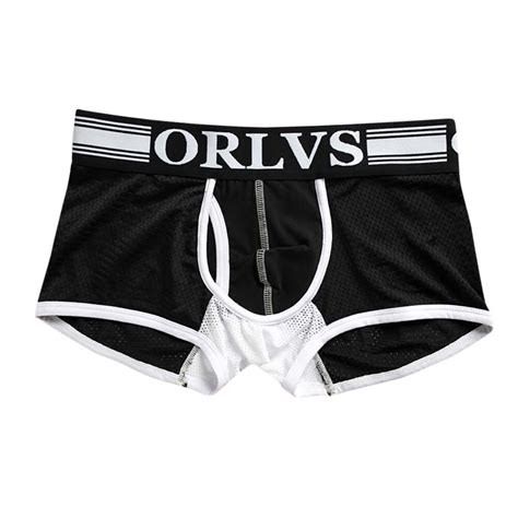 Men Sexy Underwear Letter Printed Boxer Briefs Shorts Bulge Pouch Underpants Men S Briefs Large