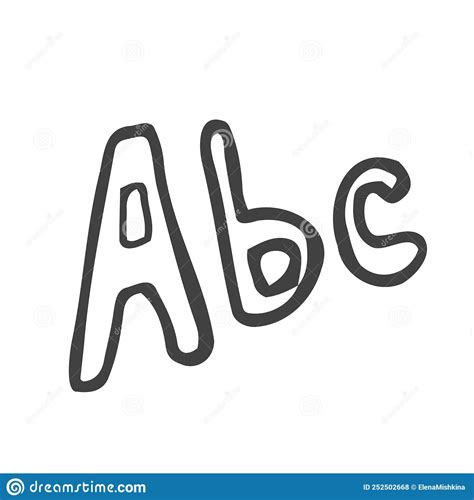 Doodle Abc Leters In Vector Stock Vector Illustration Of Hello